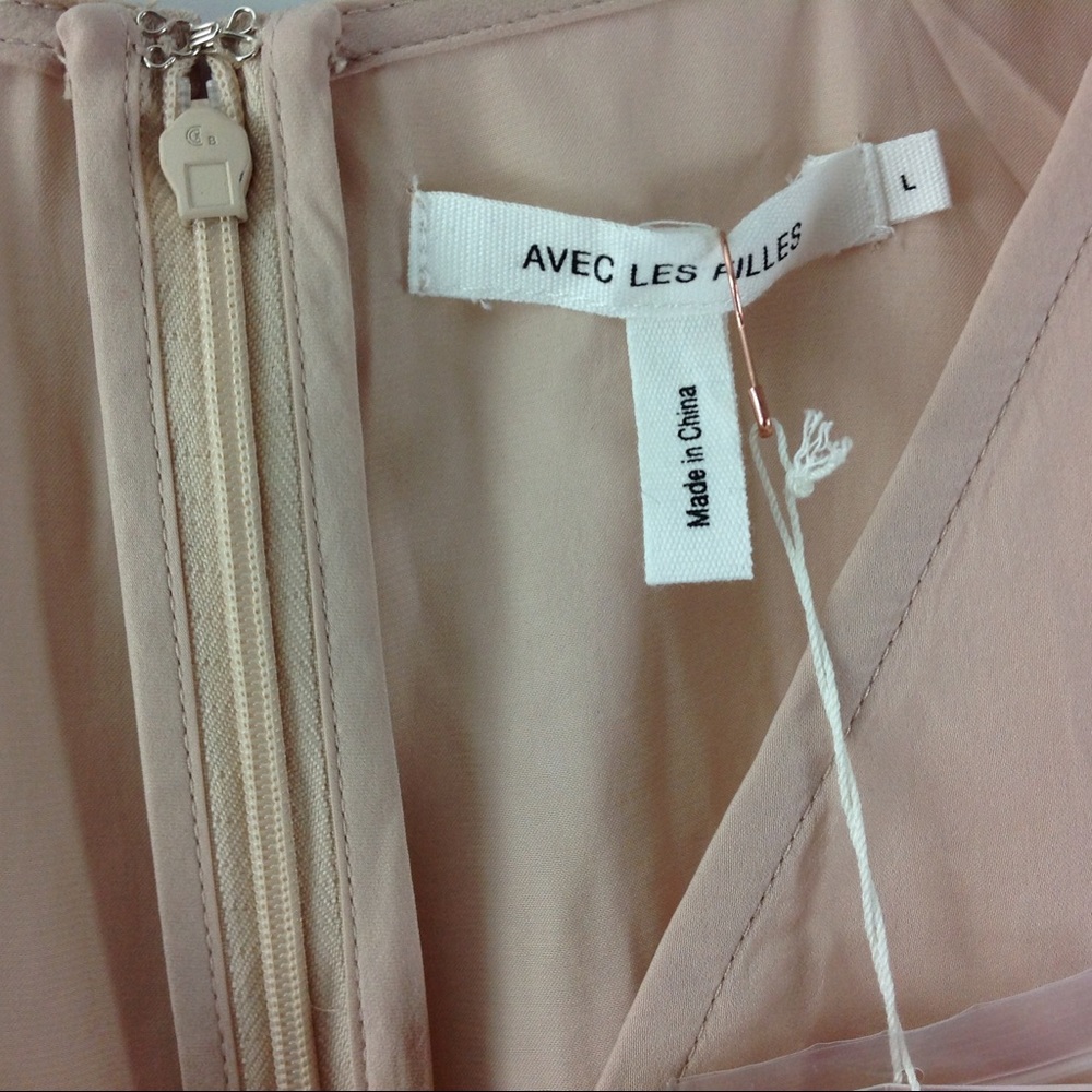 New Alec Les Fillets Mini Dress Size L Shortsleeve - Picture 2 of 4